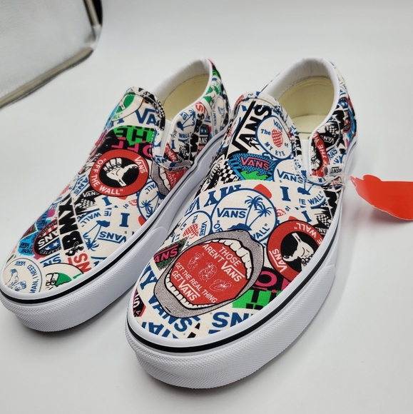 Vans, woman mash up, stickers! Slip on - Picture 6 of 9